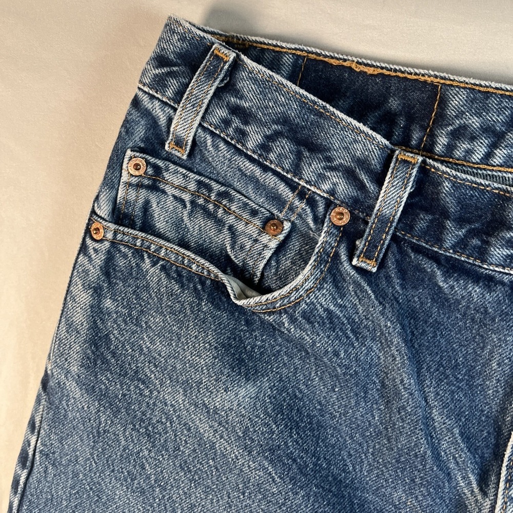 Levi's 505 Regular Fit Jeans Mens W36 L32 Blue Denim Classic Casual K5 - Picture 8 of 16